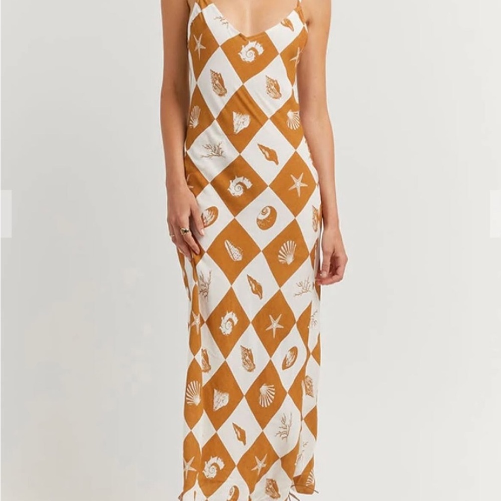 Dissh Mele Tangerine Shell Midi Dress